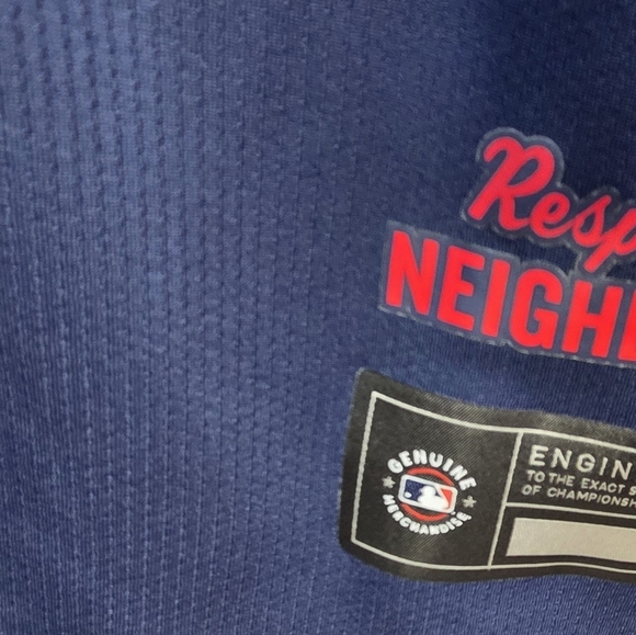 Nike Navy Wrigleyville Baseball Jersey with Light Blue Accents - Picture 4 of 14